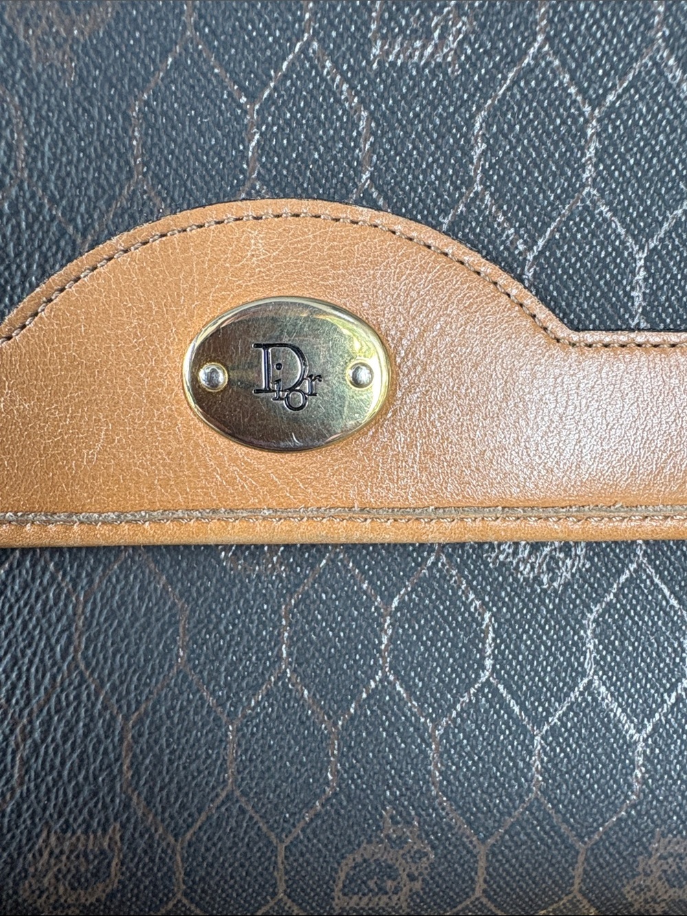 Christian Dior Honeycomb Chain Shoulder Bag Convertible Short Crossbody Bag Auth - Picture 3 of 15